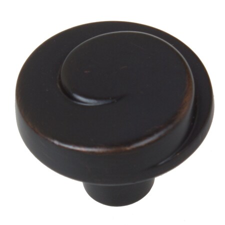 Gliderite Hardware 1-1/8 in. Oil Rubbed Bronze Swirl Cabinet Knob, 5PK 5414-ORB-5